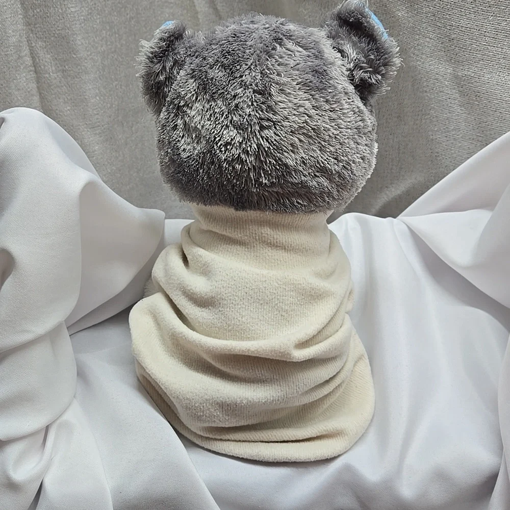 Doggy, Mock Turtle Neck, Sz Med, Cream, Ivory, Off-white, Ribbed, Lightweight